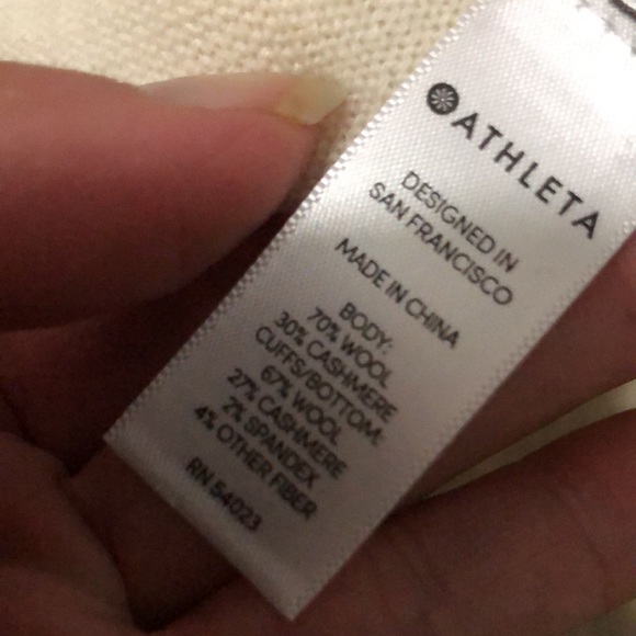 HPπ-NWT Athleta Step HemβStar GazerβWrap Sweater-Wool/Cashmere-Cream-Sz M - Picture 14 of 16
